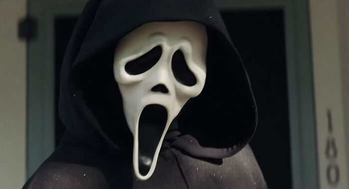 Ghostface standing outside 