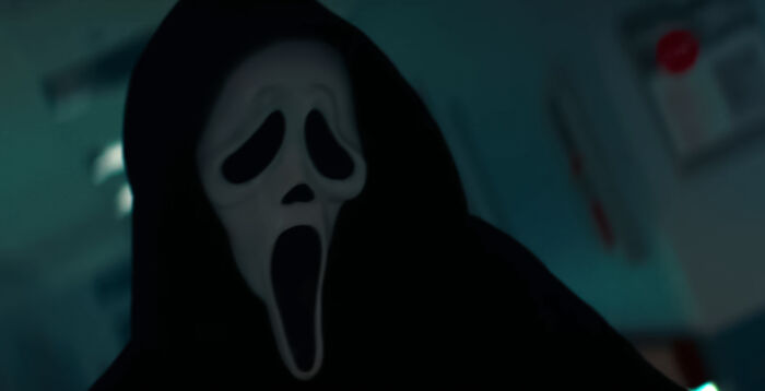 Ghostface looking down 