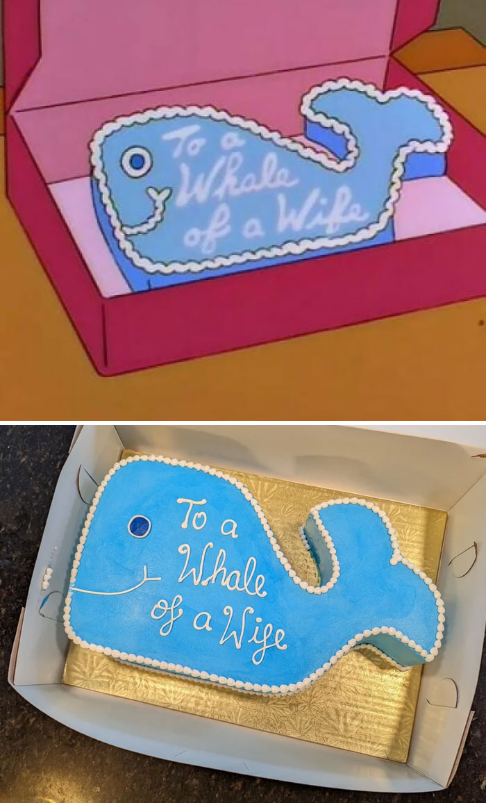Cake For My Wife's Birthday From A Local Pastry Shop (It's A Simpsons Joke)