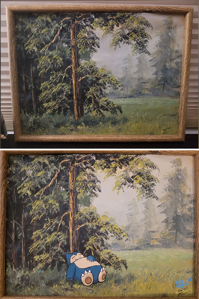 Finally Got To Do One Of Those Monster Thrift Store Paintings :)