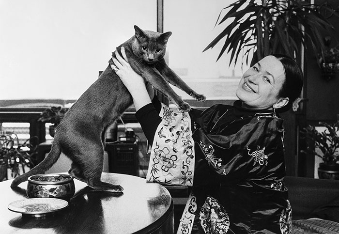 Ballet Dancer Seija Silfverberg And Riku The Cat In 1982