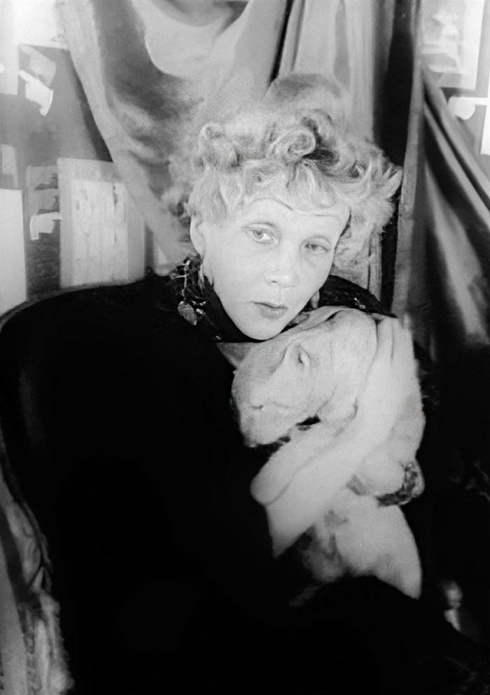 Portrait Of An Actress Lili Darvas Holding A Cat Ginger