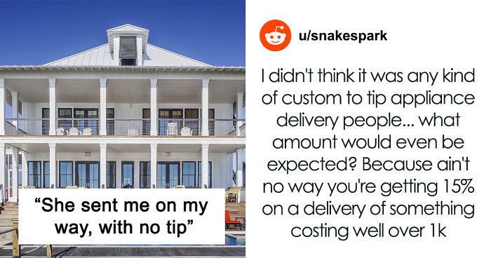 Netizens Discuss Why The Rich Don’t Tip After This Appliance Delivery Courier Shares His Experience