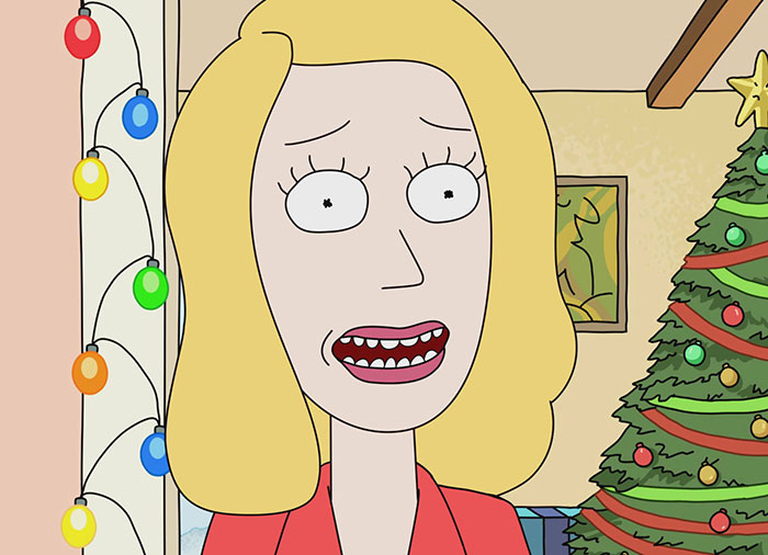 Beth wearing red shirt