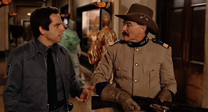 Robin williams and adam sandler in night in a museum