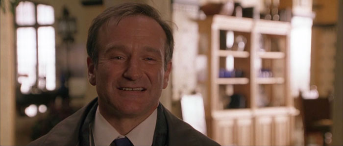 Robin Williams talking and smiling from what dreams may come