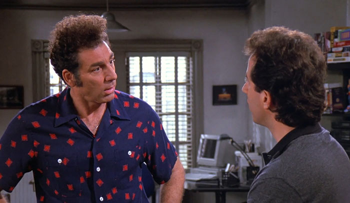Kramer wearing blue shirt