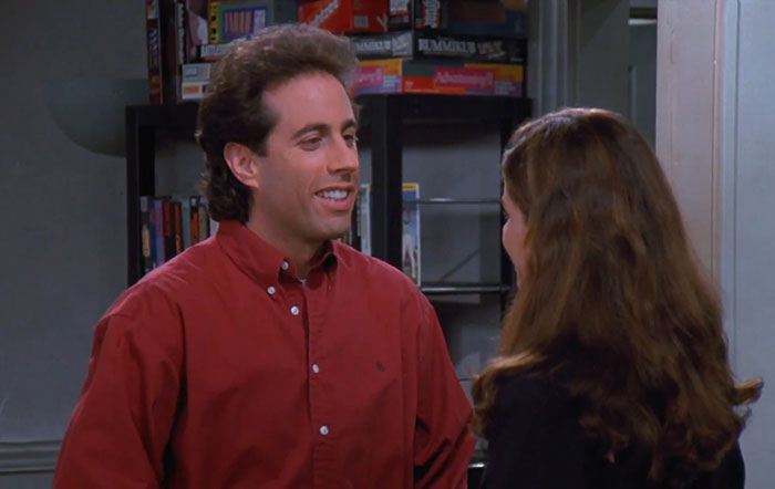 Jerry wearing red shirt