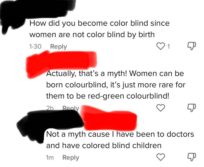 Apparently Only Men Can Be Colourblind?