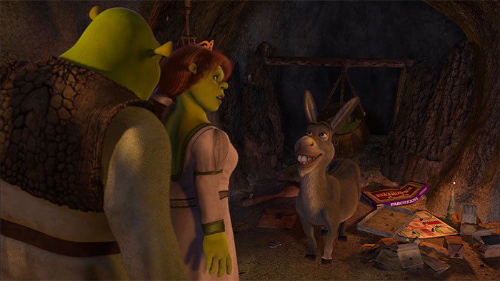 Shrek Fiona and Donkey talking