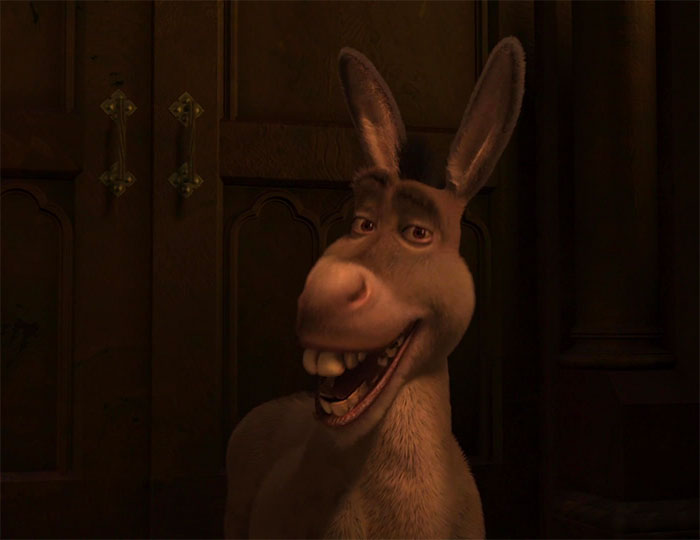 Donkey smiling