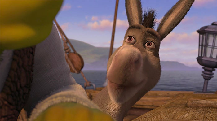 Donkey annoying Shrek