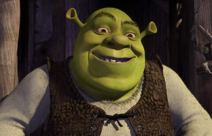 Shrek smiling