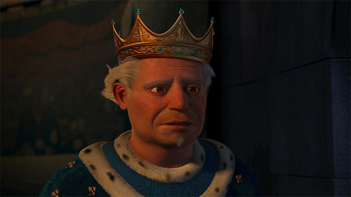 King Harold wearing crown