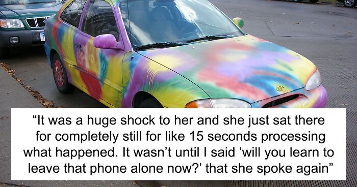 18 Y.O. Drives Her Family Nuts With Her Reckless Driving, So Her Brother Lets Her Hit A Lantern