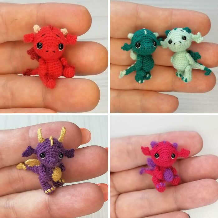 These Are The Dragons I Crochet. What Color Should I Use To Make New Dragons?