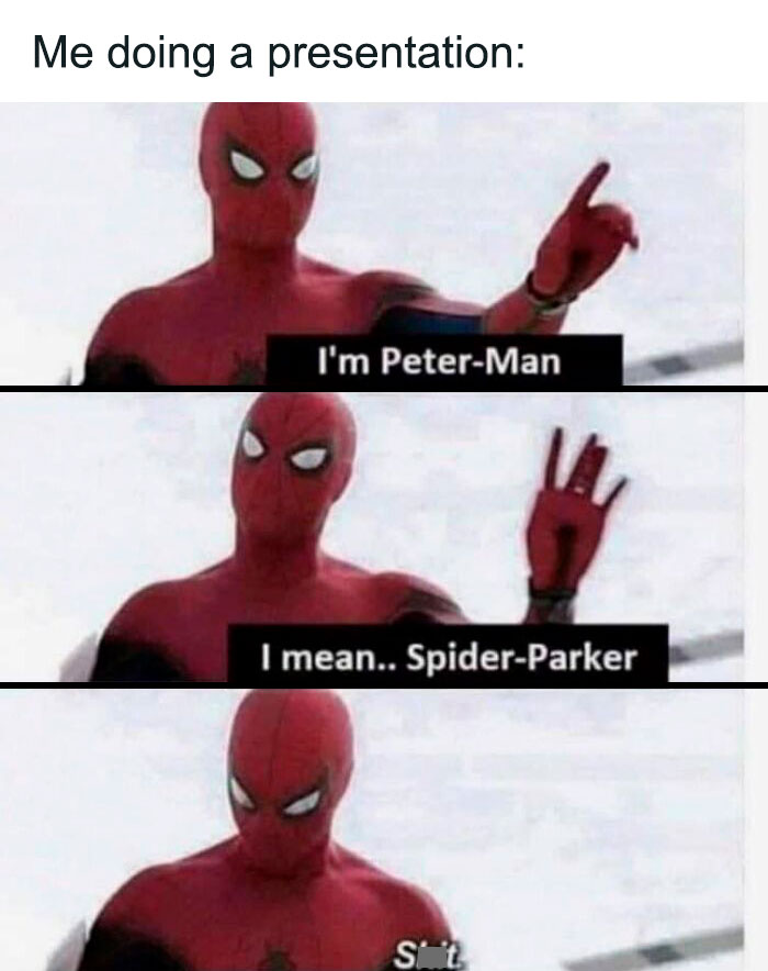 powerpoint spiderman meme