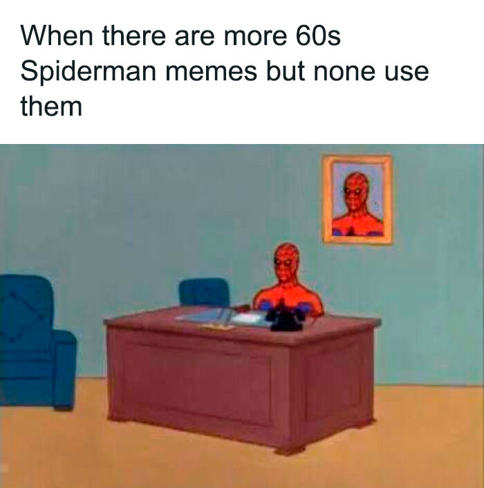 old spiderman mem template 