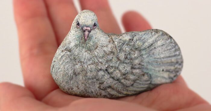 39 Animal Paintings On Natural Stones By Akie Nakata (New Pics)