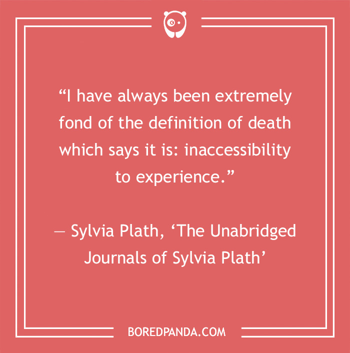 Sylvia Plath quote on death 
