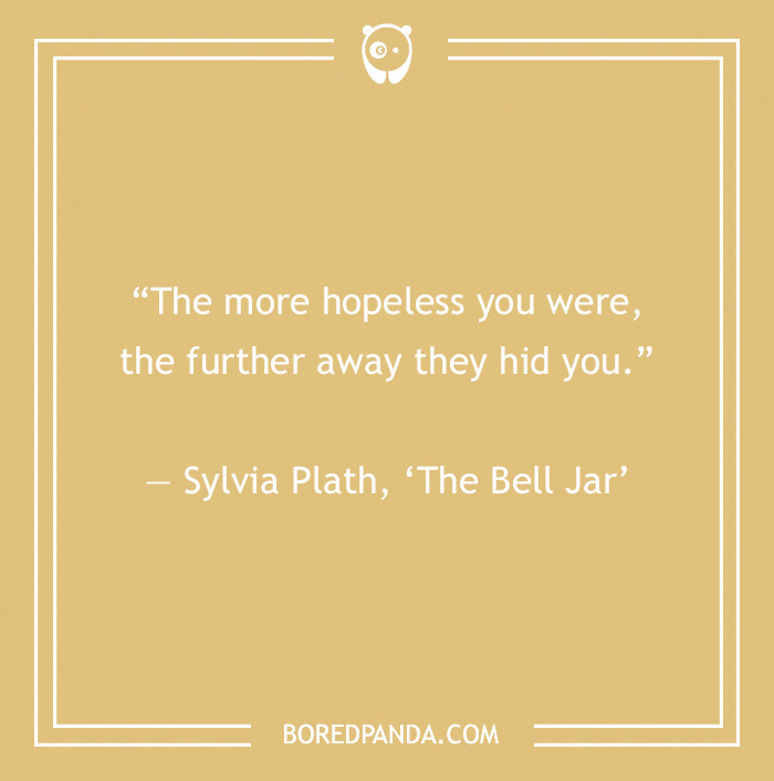 Sylvia Plath quote on depression 