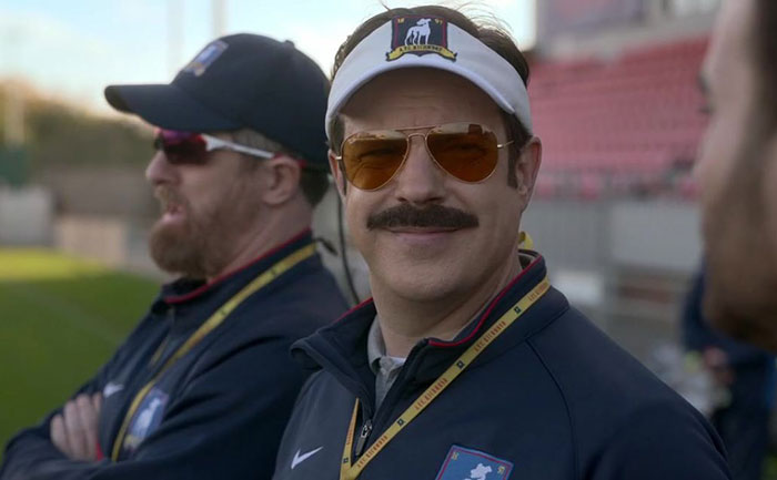 Ted Lasso wearing sport outfit