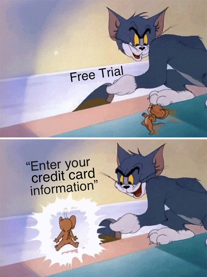 Credit card information Tom And Jerry meme