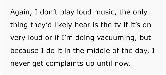 Neighbors Ask Woman To Stop Vacuuming At Noon, She Refuses And Turns To The Internet For Advice Neighbors Ask Woman To Stop Vacuuming At Noon, She Refuses And Turns To The Internet For Advice