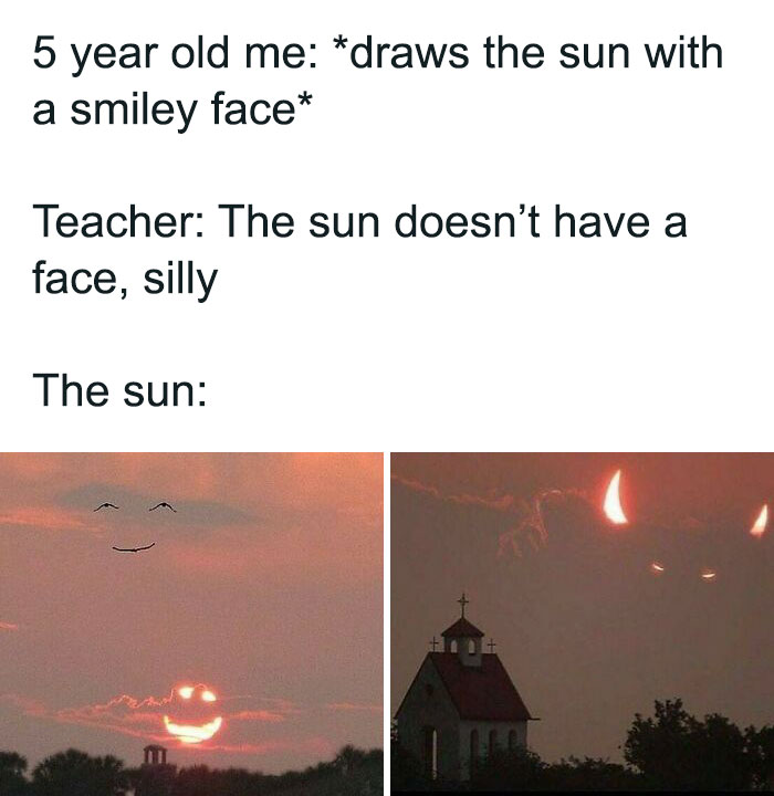 Smiling sun weather meme 
