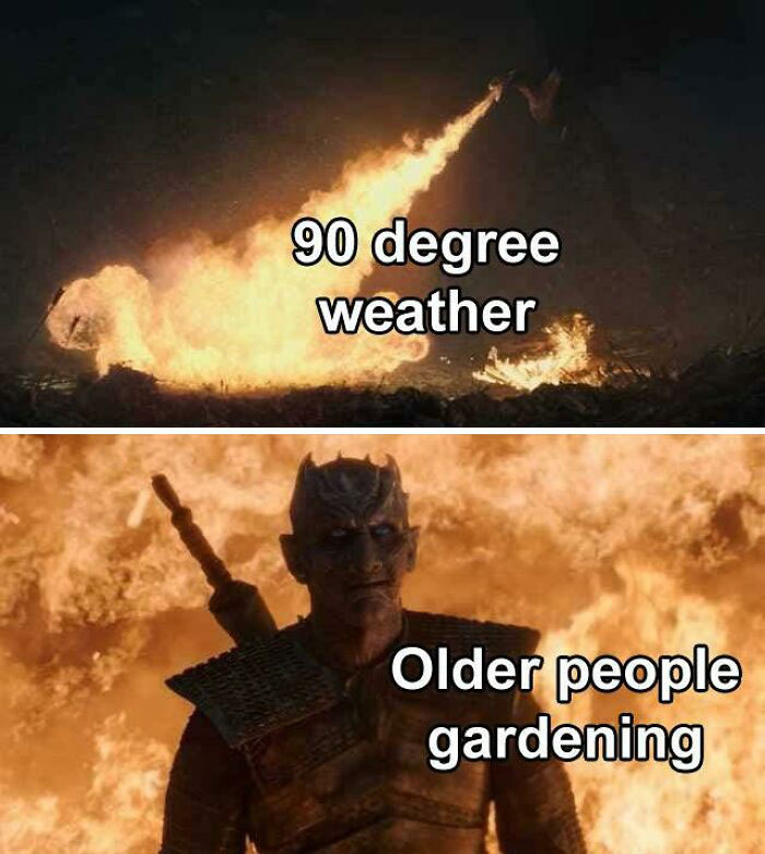 Funny Gardening Weather meme 