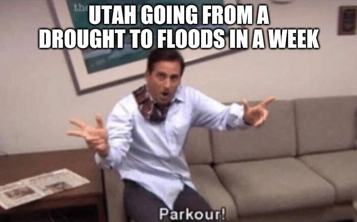 Funny Parkour flood meme 