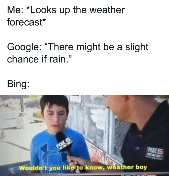 Funny weather boy news meme 