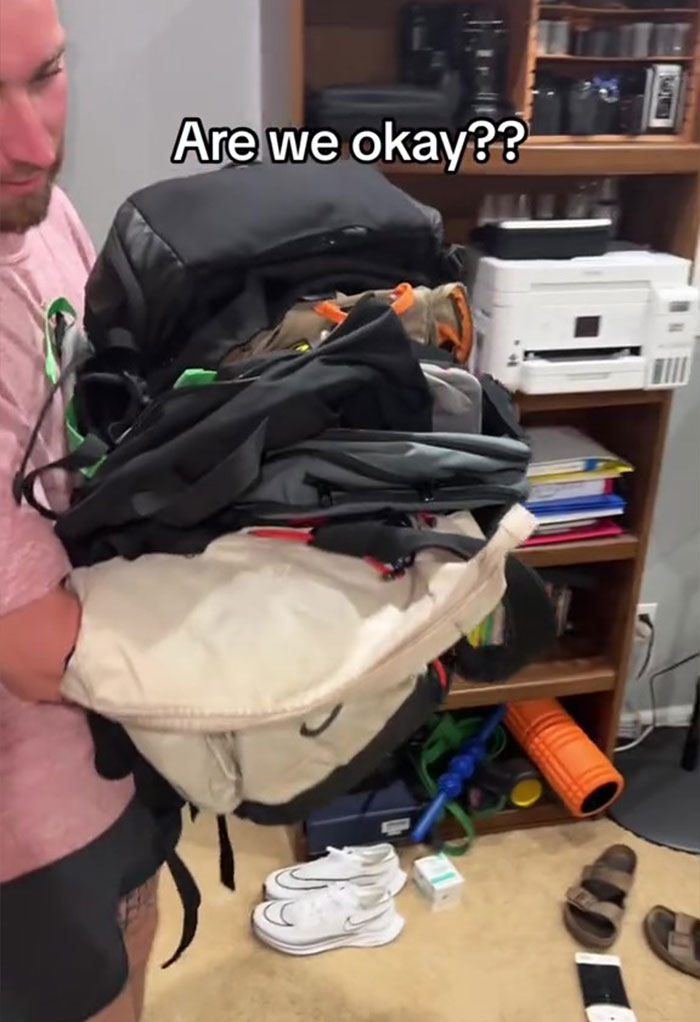 Creator Sparks Massive Debate Over Adults Wearing Backpacks