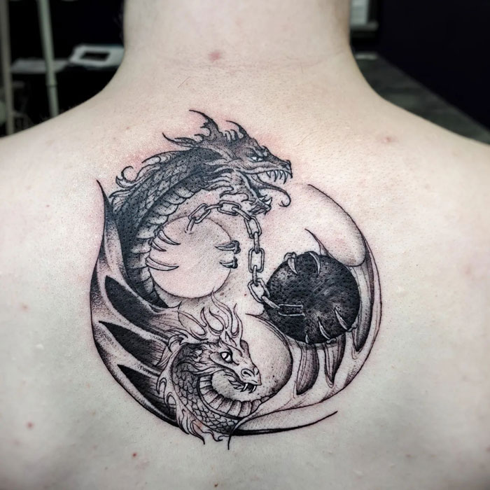 Two dragons tattoo
