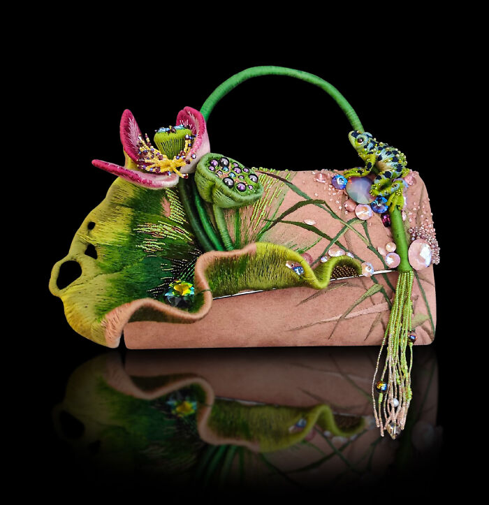 Hand-Embroidered Handbag
