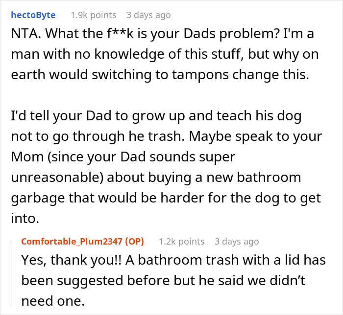 Teen Snaps At Dad After He Mansplained How She Should Handle Her Period Teen Snaps At Dad After He Mansplained How She Should Handle Her Period