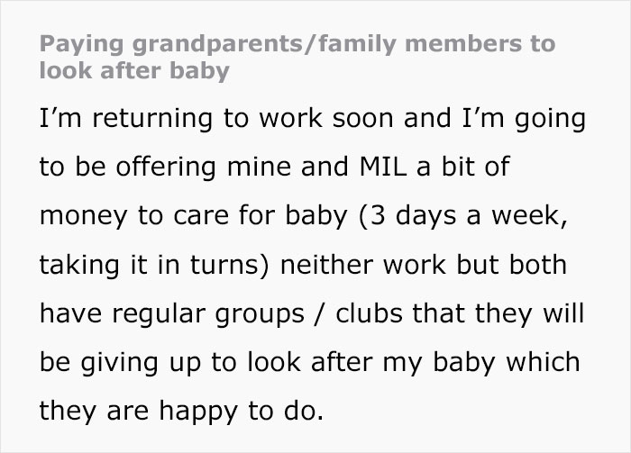 New Mom Wants To Pay Grandparents For Baby Duty While She’s At Work, Shocks Friends