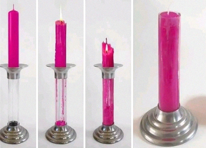 Velas que crean una nueva vela según se derriten