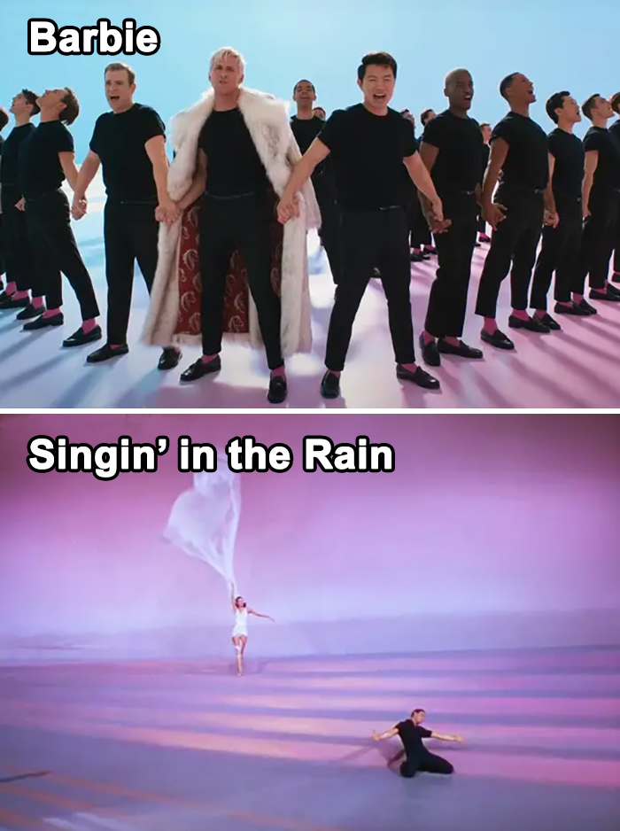 When Ken Sings "I'm Just Ken" During The War Of The Kens, And It Turns Into An Iconic Dance Number, The Set And Costumes Are Similar To The Dream Ballet In Singin' In The Rain (1952)
