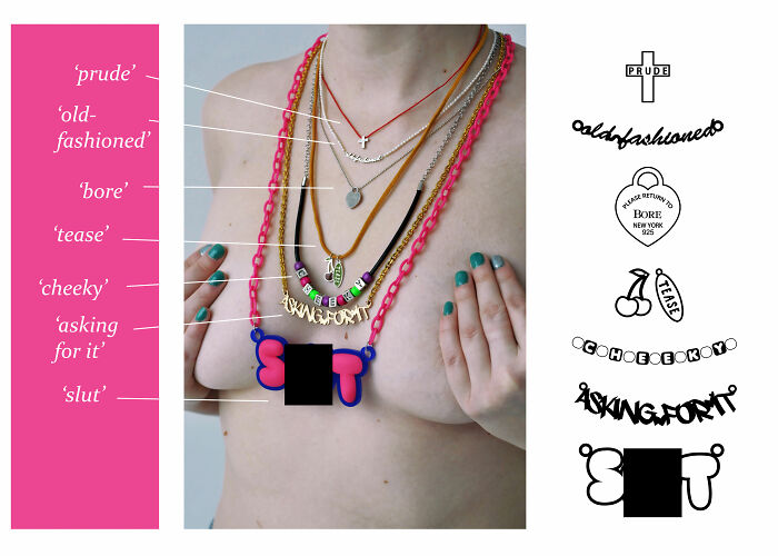 'slut' Necklace - An Informative Picture For The Obeying The Standards And Norms Of Society