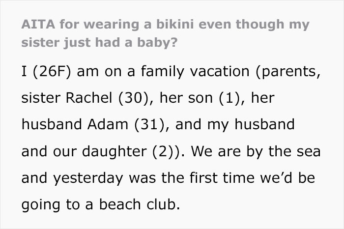 Woman Demands Sister Cover Up Her Bikini, Throws A Fit When She Refuses Woman Demands Sister Cover Up Her Bikini, Throws A Fit When She Refuses