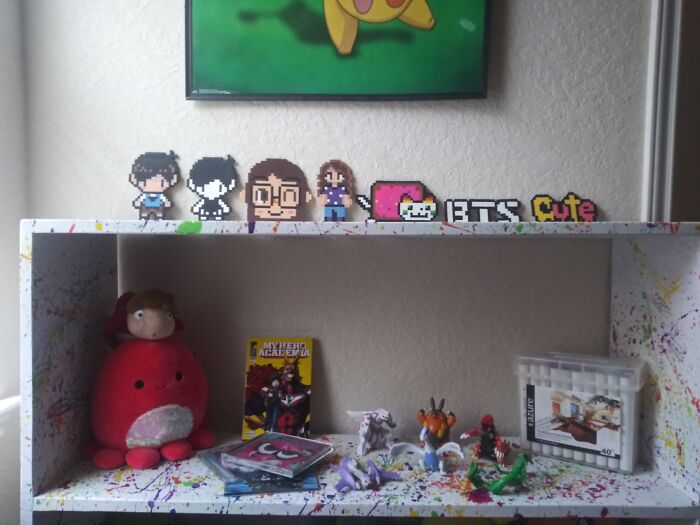 My Shelf, Added All The Paint Splats Myself