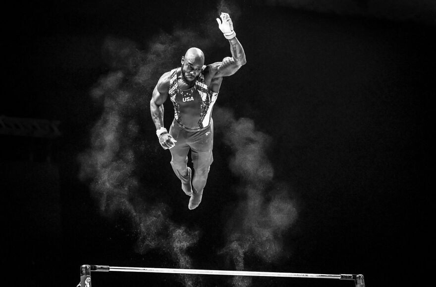 Gymnastics - Category Winner, Gold: "Superman On The High Bar" By Tom Jenkins