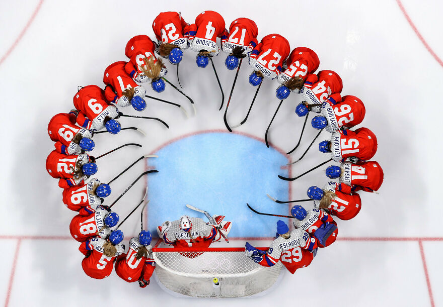 Ice Hockey - Category Winner, Silver: "Symmetry" By Bruce Bennett