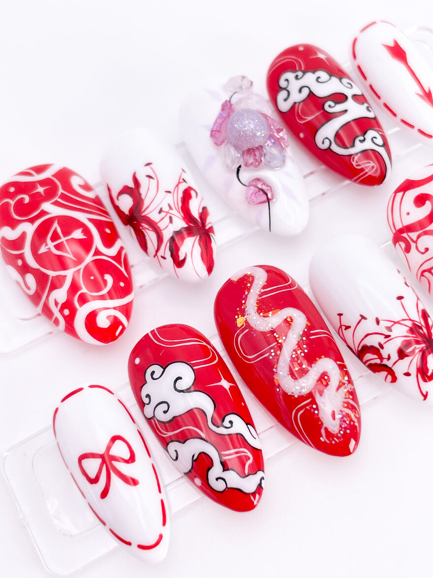 Inuyasha- Kikio Inspired Nail Art Set