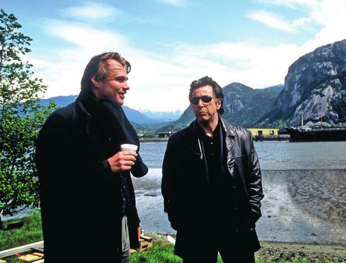 Christopher Nolan And Al Pacino On The Set Of 'Insomnia'