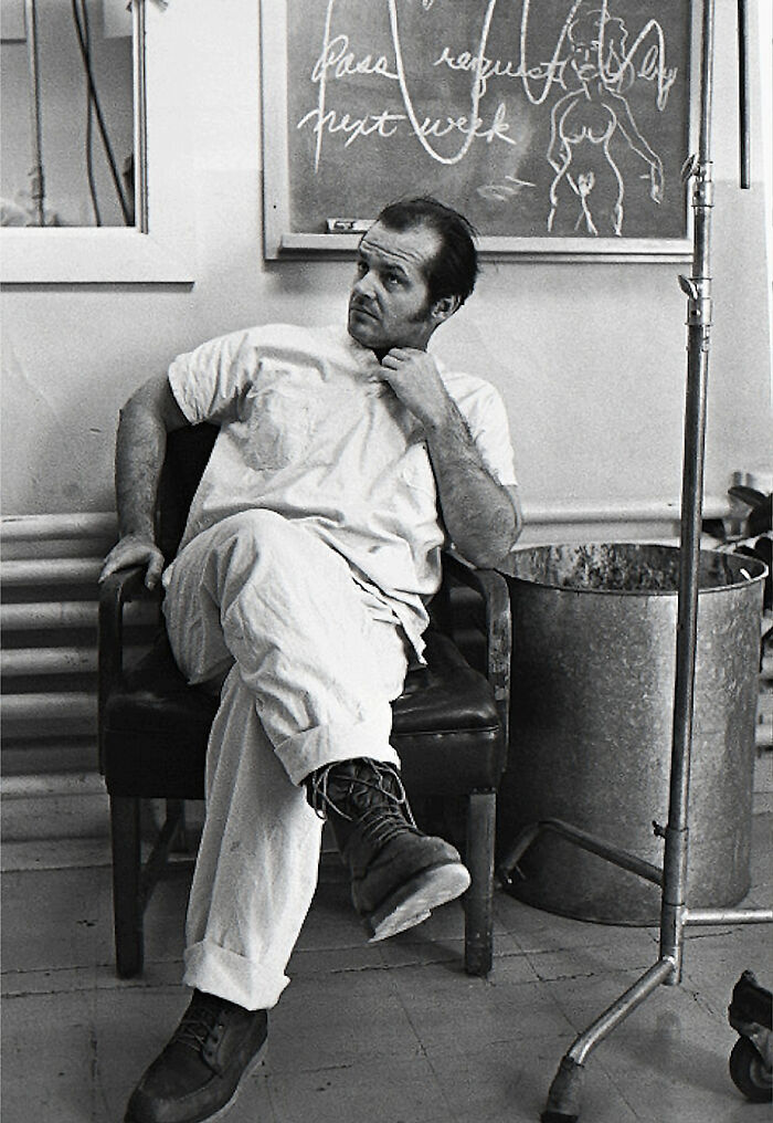 Jack Nicholson On The Set Of 'One Flew Over The Cuckoo's Nest' In 1974. Photographed By Peter Sorel