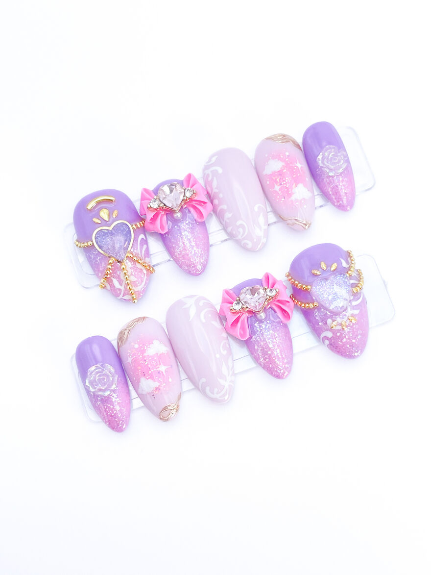 Elysia Herrscher Form- Honkai Impact Inspired Nail Art Set