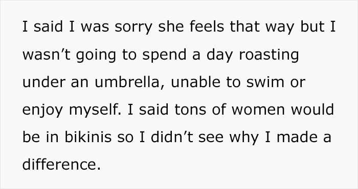 Woman Demands Sister Cover Up Her Bikini, Throws A Fit When She Refuses Woman Demands Sister Cover Up Her Bikini, Throws A Fit When She Refuses