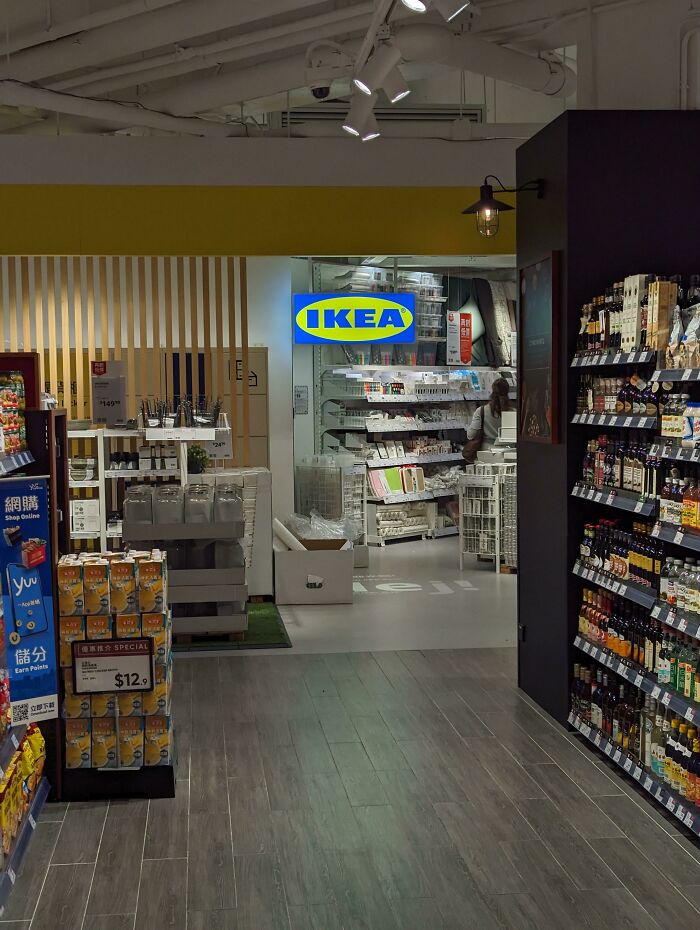 This Supermarket In Hong Kong Has A Mini IKEA In The Back